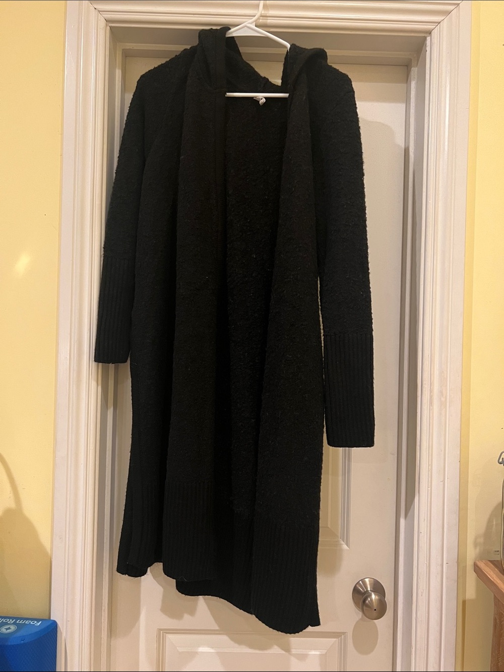 Anthropologie Daily Practice Black Hooded Women's Sweater Cardigan